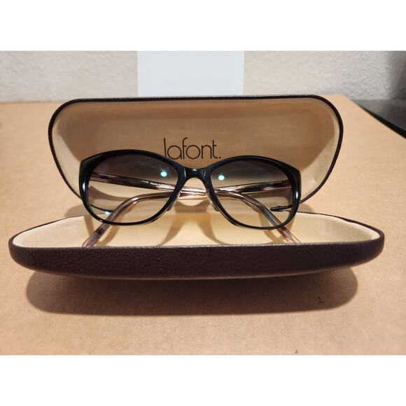 Jean Lafont Paris Cat Eye Sunglasses, Classic Black Frame, Luxury Eyewear - Picture 2 of 9